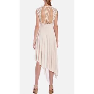 Free People Afternoon Delight Crochet Shell Women's Dress Asymmetrical Large